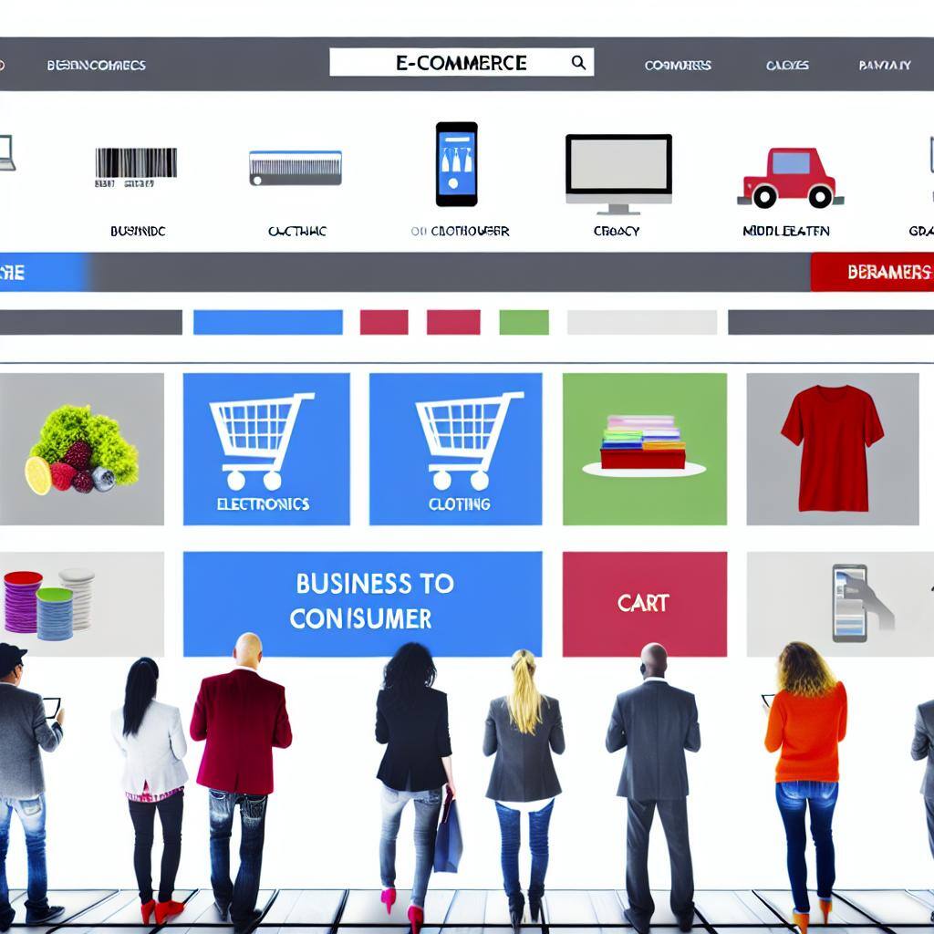 image showing an ECommerce platform supporting a Business to Consumer business model